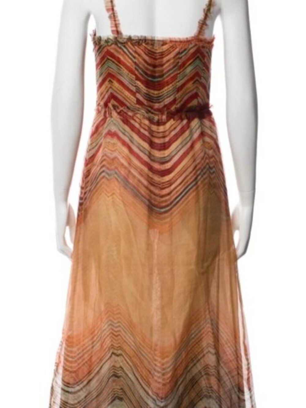NWOT ULLA JOHNSON Gisele Silk Midi Cocktail Dress in Tierra XS $890. - Picture 10 of 10